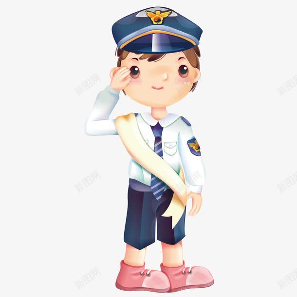 警察小帅哥矢量图ai免抠素材_88icon https://88icon.com 卡通 帅哥 警察 矢量图