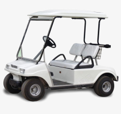 白高尔夫球车白色小型双人高尔夫车高清图片