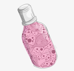 粉色药水紫色漂流瓶矢量图高清图片