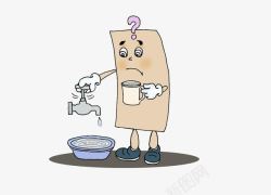 节约用水漫画节约用水高清图片