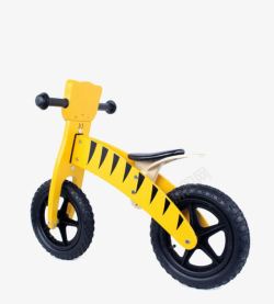 小型便捷儿童自行车可爱老虎学步车侧视图高清图片