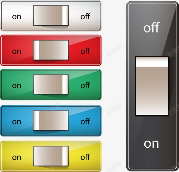 开关png免抠素材_88icon https://88icon.com 免费矢量 免费矢量下载 开关 照明开关 黑色