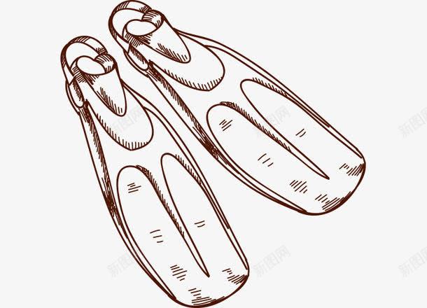 游泳装备png免抠素材_88icon https://88icon.com 游泳 潜水 鞋子