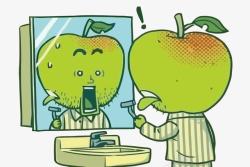 卡通刮胡子苹果高清图片