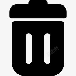 删除垃圾箱有盖的垃圾桶内图标高清图片