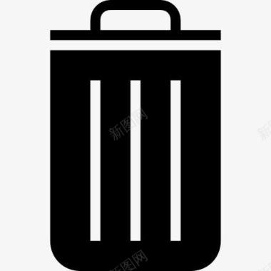 垃圾桶垃圾桶黑集装箱符号图标图标