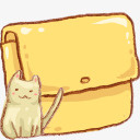 文件夹猫动物韩国手绘风格可爱图图标图标