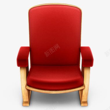 小木椅红色木椅精美实用电脑用品图标图标