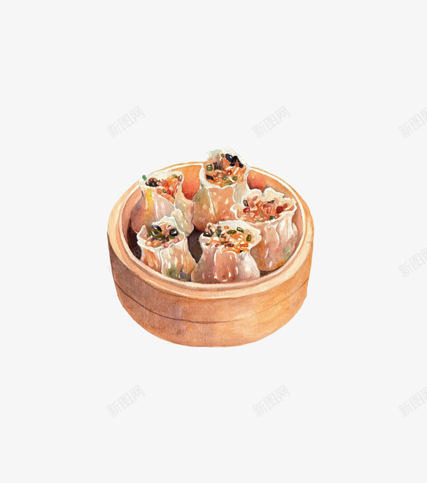 一笼烧卖png免抠素材_88icon https://88icon.com 点心 烧卖 食物