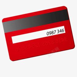红色银行卡矢量图素材