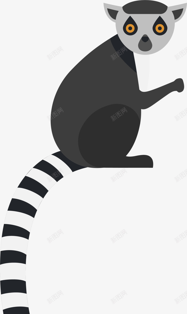 可爱黑色浣熊png免抠素材_88icon https://88icon.com 可爱浣熊 呆萌浣熊 水彩 蹲坐 黑白尾巴 黑色浣熊