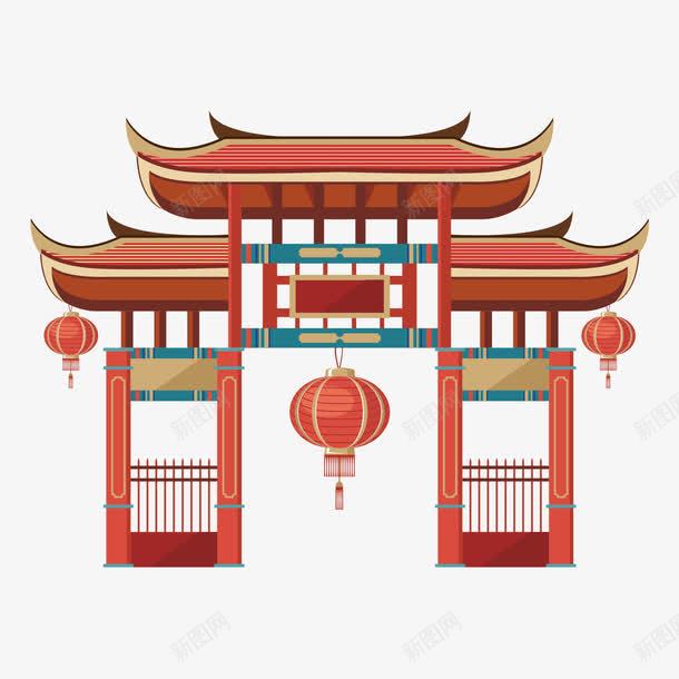 卡通喜庆古门建筑旅游景点矢量图ai免抠素材_88icon https://88icon.com 卡通 古门 喜庆 场景 建筑 旅游 旅游景点 矢量图