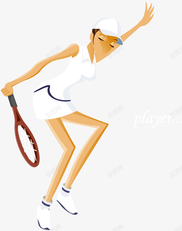一个正在打网球的运动员矢量图ai免抠素材_88icon https://88icon.com 女运动员 打球 打网球 矢量网球 矢量运动员 网球PNG 运动员 矢量图