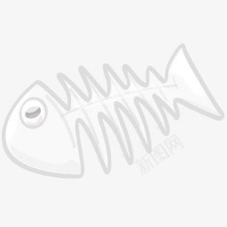 小尖鱼塑料鱼鱼骨图标图标
