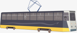 电缆长形公交车图案素材