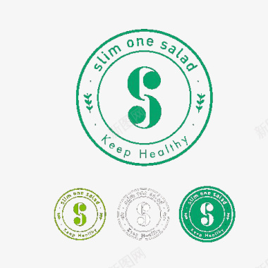 创意彩色logo瘦沙拉logo沙拉logo图标图标