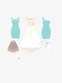 白色的婚纱裙素材