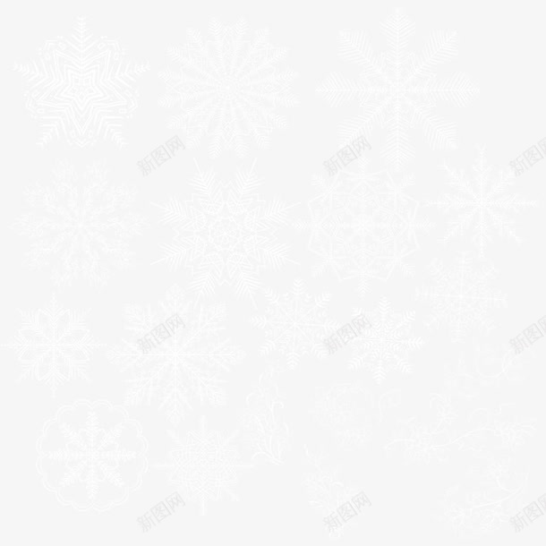 17种雪花纹样psd免抠素材_88icon https://88icon.com 壁纸底纹 底纹 雪花图案