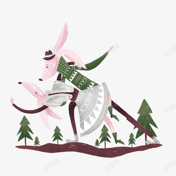 卡通可爱小动物装饰动物头像png免抠素材_88icon https://88icon.com 动物可爱 卡通动物 小清新海报设计 手绘动物头像 萌萌哒的小动物 装饰卡通 跳舞的兔子