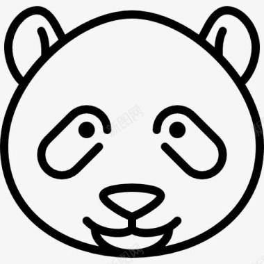 野生PandaBearHead图标图标