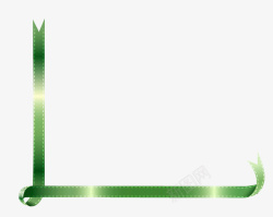 绿色飘带边素材