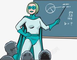 数学教师女超人素材
