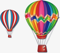 热气球海报背景矢量图素材