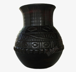 黑色陶瓷罐子素材