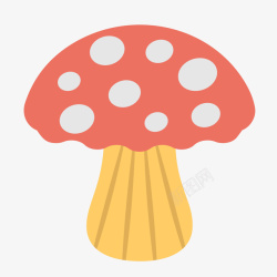 扁平斑点蘑菇矢量图素材