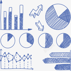 手绘手账分析图表矢量图素材