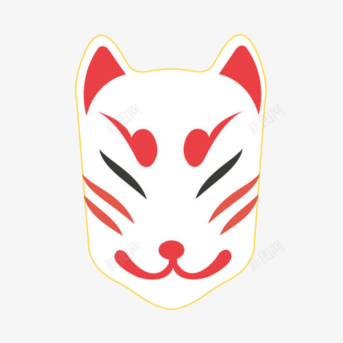 白色猫脸png免抠素材_88icon https://88icon.com PNG图形 PNG装饰 卡通 猫脸 白色 装饰