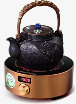 复古雕刻茶壶电器素材
