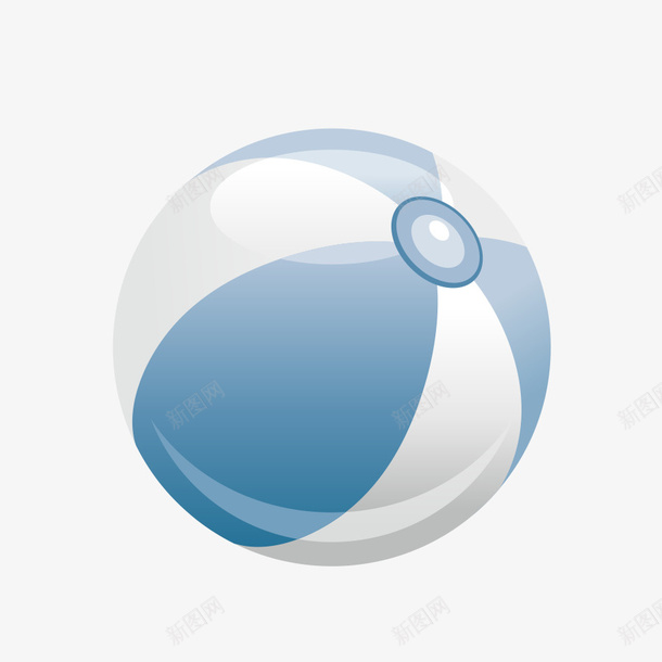 蓝白相间的球png免抠素材_88icon https://88icon.com 玩具球 球 白色 蓝色