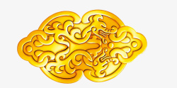 金色中国古代花纹素材