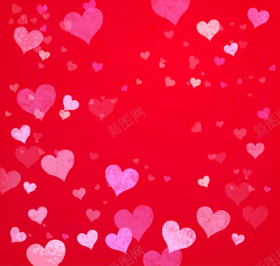 鲜红的情人节背景矢量图背景