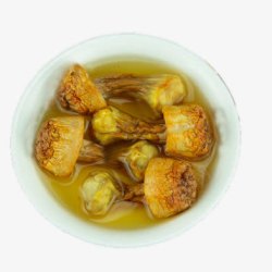 盘子里的姬松茸干货水泡中的姬松茸高清图片