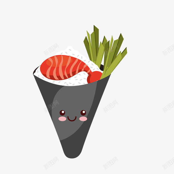 卡通可爱的手握寿司矢量图ai免抠素材_88icon https://88icon.com PNG寿司 卡通寿司 寿司 寿司PNG 手握 手握寿司 矢量图