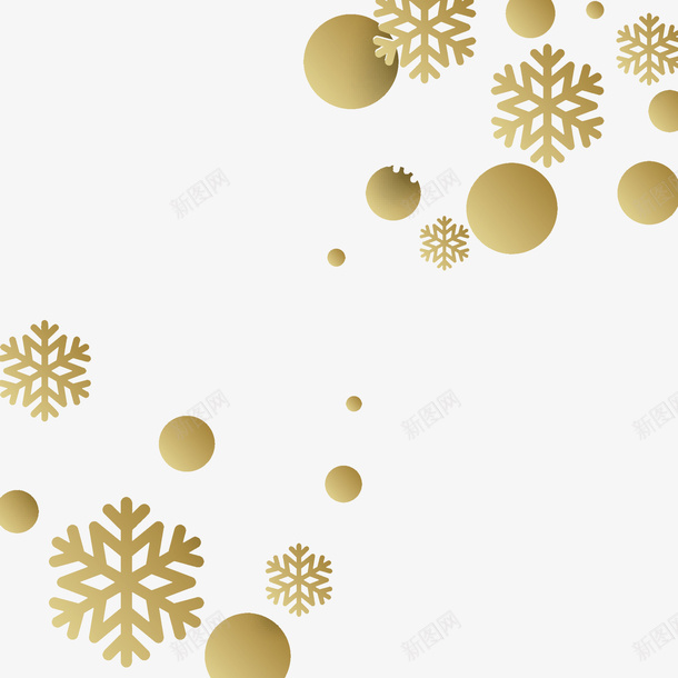 金色的雪花和雪球矢量图eps免抠素材_88icon https://88icon.com 雪球 雪花 雪花png 雪花和雪球 雪花矢量图 矢量图