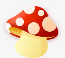 红色可爱蘑菇创意素材