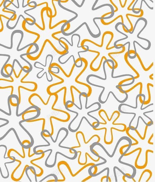 蓝色黄色线条花朵图案png免抠素材_88icon https://88icon.com 几何 纹理 背景 装饰 设计