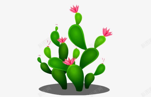 带刺的花png免抠素材_88icon https://88icon.com 仙人掌 卡通 植被 绿色 装饰