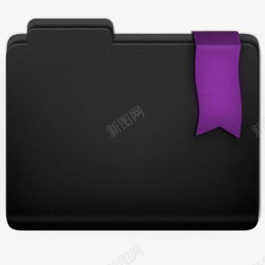 紫色折纸丝带丝带紫色云母文件夹图标图标