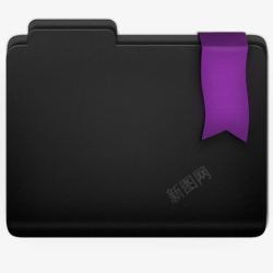 Purple丝带紫色云母文件夹图标高清图片