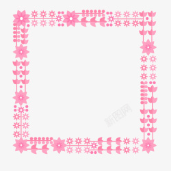 装饰粉红色边框矢量图素材