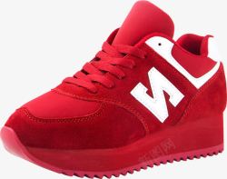 摄影红色的运动鞋合成素材