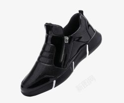 黑色时尚运动跑鞋素材