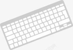 白色简约键盘素材