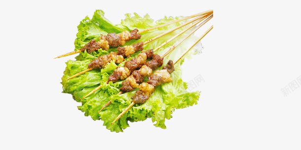 生菜羊肉串psd免抠素材_88icon https://88icon.com 夜宵 小吃 烤肉 烧烤 羊肉串 美食 食物