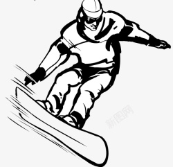 冲刺滑雪俯视素材