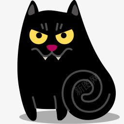 黑猫坐着的万圣节图标图标